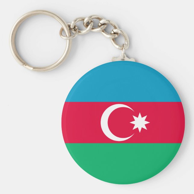 Azerbaijan Flag Key Ring (Front)