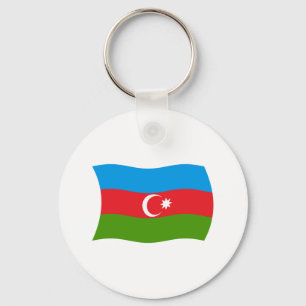Azerbaijan Flag Keychain