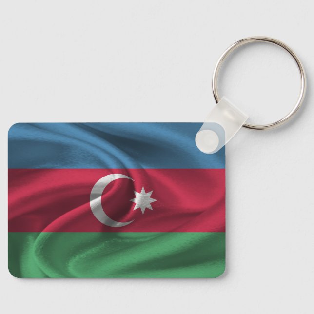 Azerbaijan Flag Keychain (Front)