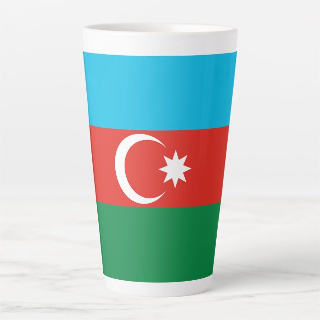 Azerbaijan flag latte mug (Front)