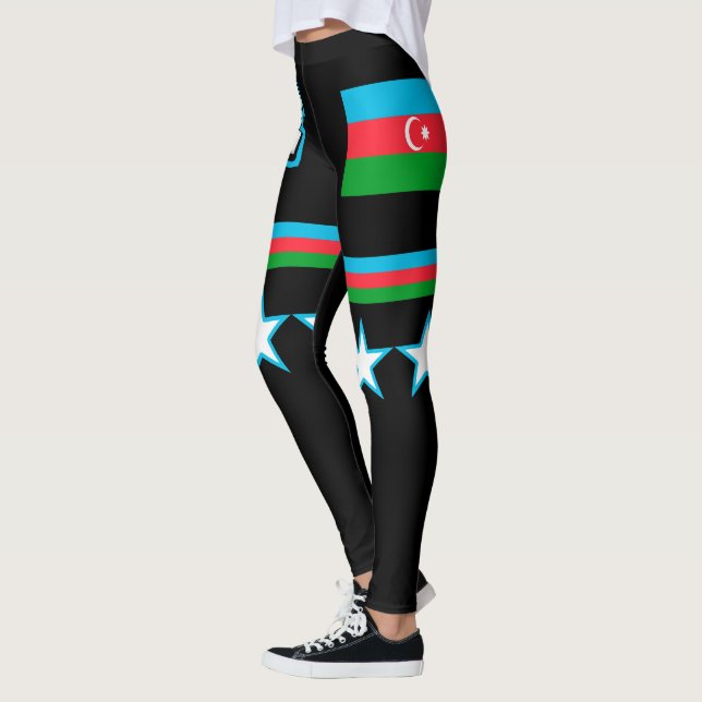 Azerbaijan Flag Leggings (Left)