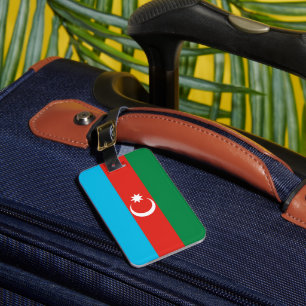 Azerbaijan flag luggage tag