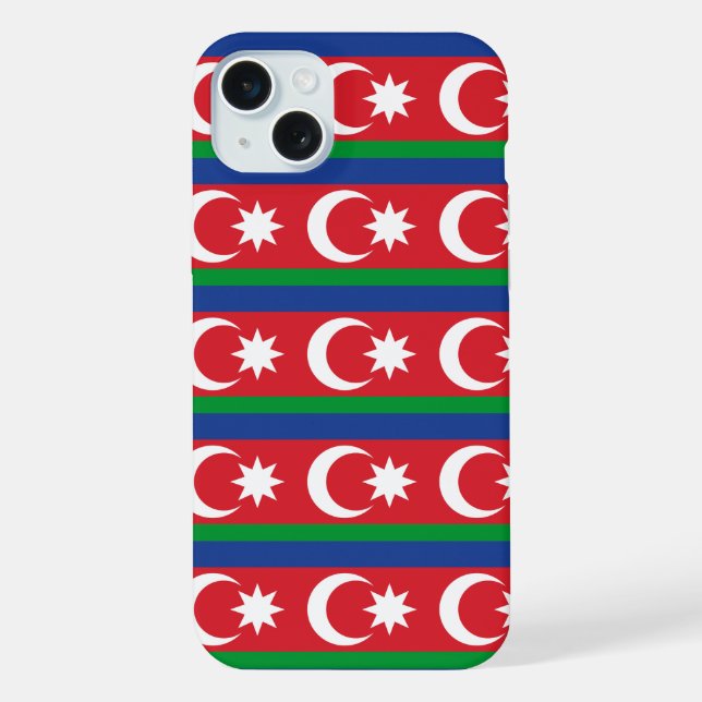 Azerbaijan flag pattern iPhone case (Back)