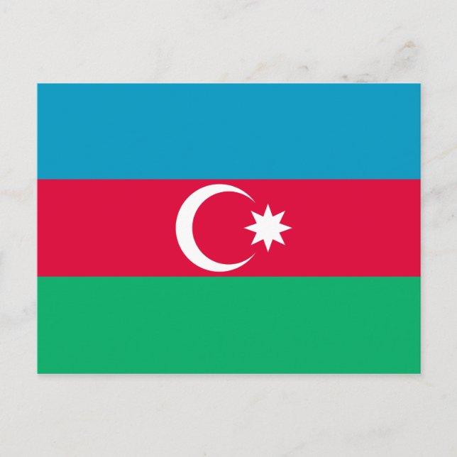 Azerbaijan Flag Postcard (Front)