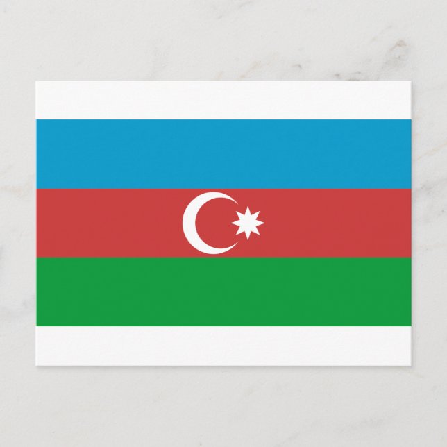 Azerbaijan Flag Postcard (Front)