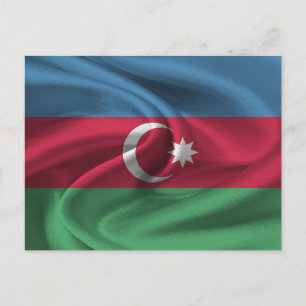 Azerbaijan Flag Postcard