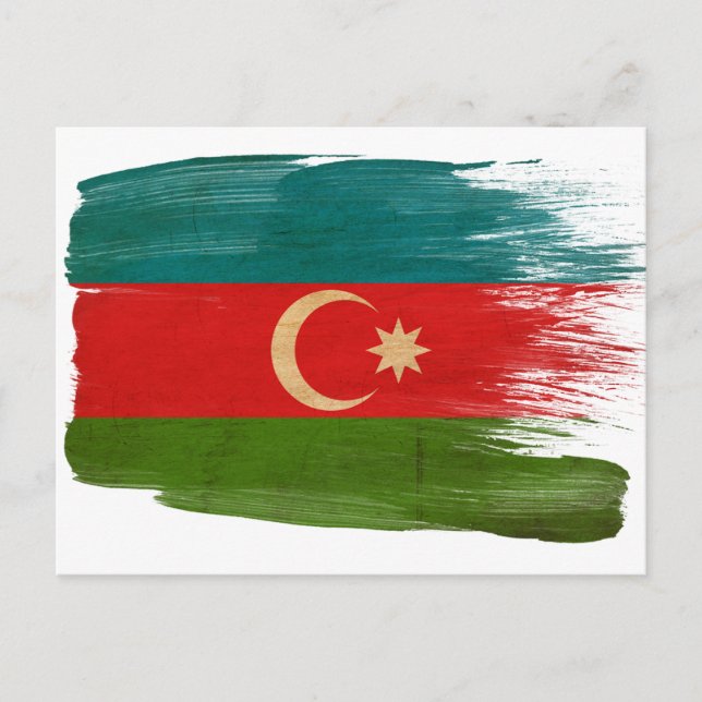 Azerbaijan Flag Postcards (Front)