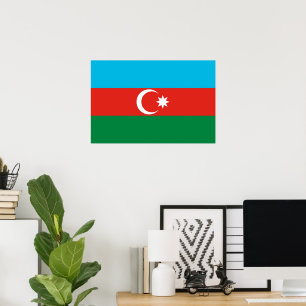 Azerbaijan flag poster