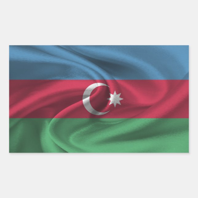Azerbaijan Flag Rectangular Sticker (Front)