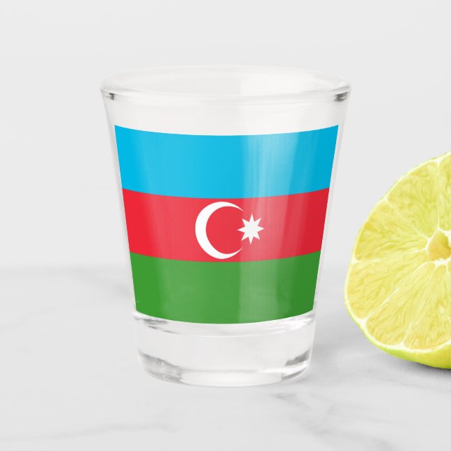 Azerbaijan Flag Shot Glass (Front)