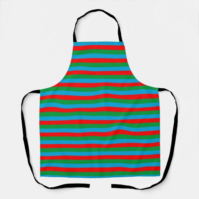 Azerbaijan flag stripes country symbol pattern red apron (Front)