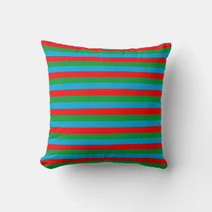 Azerbaijan flag stripes country symbol pattern red cushion