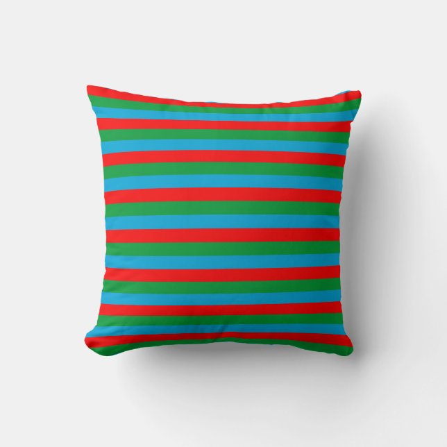 Azerbaijan flag stripes country symbol pattern red cushion (Front)