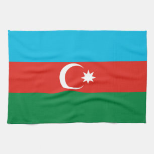 Azerbaijan flag tea towel