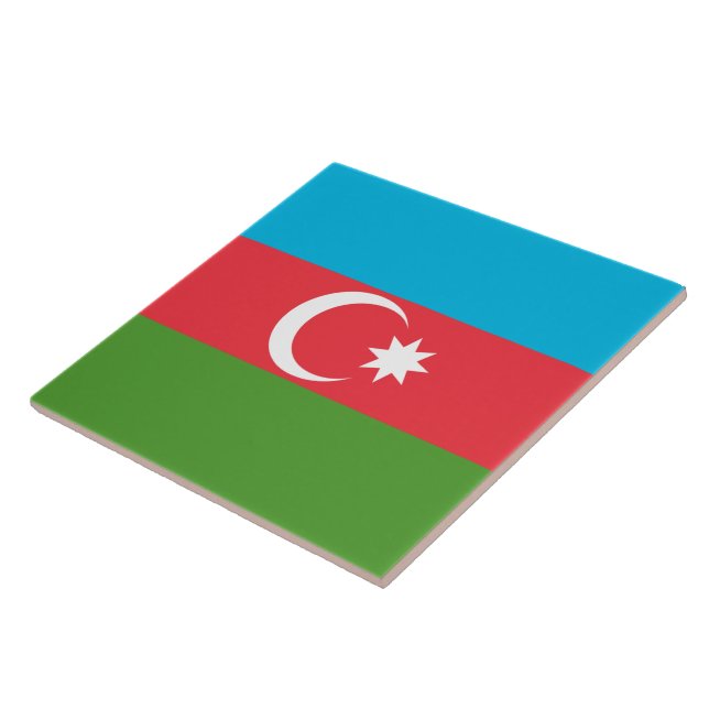 Azerbaijan Flag Tile (Side)