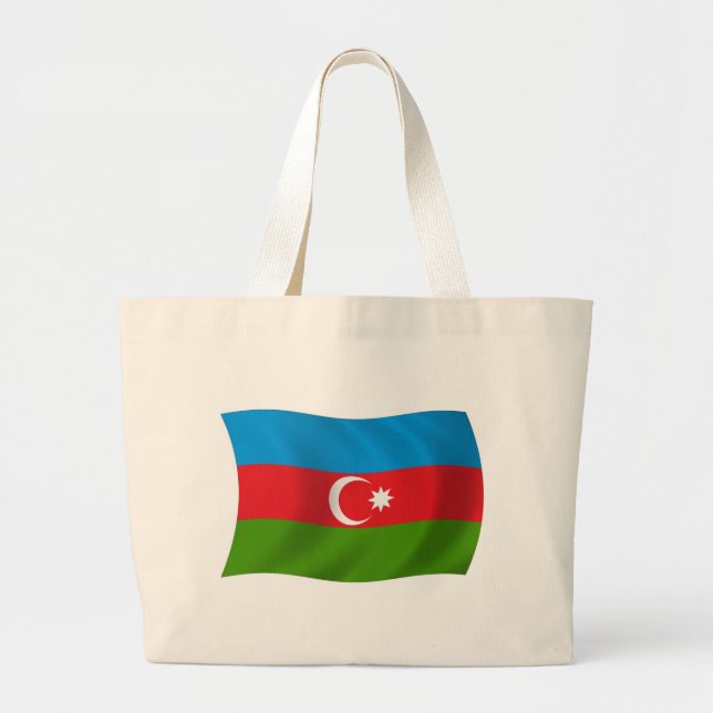 Azerbaijan Flag Tote Bag (Front)