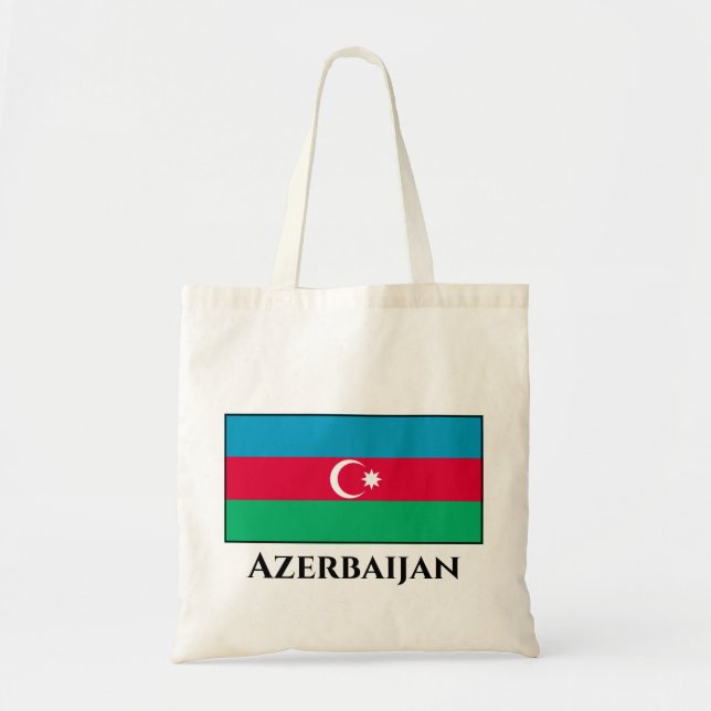 Azerbaijan Flag Tote Bag (Front)