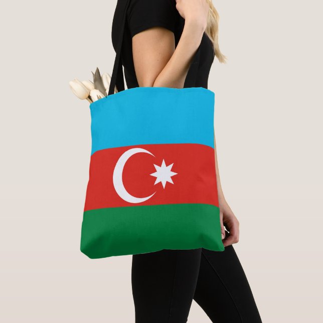 Azerbaijan flag tote bag (Close Up)