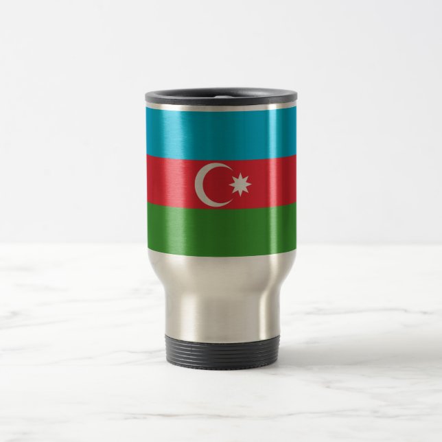 Azerbaijan Flag Travel Mug (Center)