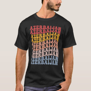 Azerbaijan Groovy Retro Azerbaijani T-Shirt