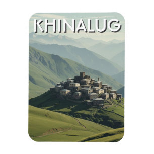 Azerbaijan Khinalug Mountain Village Magnet