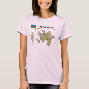 Azerbaijan Map + Flag + Title T-Shirt