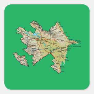 Azerbaijan Map Sticker