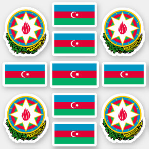 Azerbaijan national symbols /Coat of arms and flag