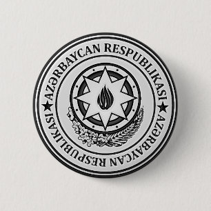 Azerbaijan  Round Emblem 6 Cm Round Badge
