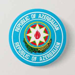 Azerbaijan Round Emblem 7.5 Cm Round Badge