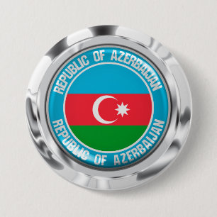 Azerbaijan Round Emblem 7.5 Cm Round Badge