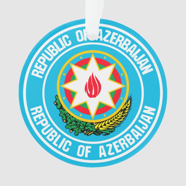 Azerbaijan Round Emblem Ornament (Front)