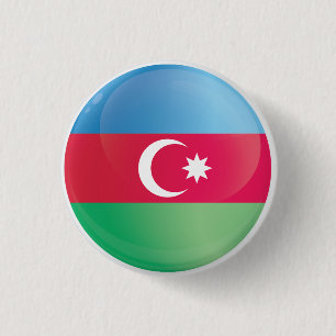 Azerbaijan  Round Icon Flag 3 Cm Round Badge