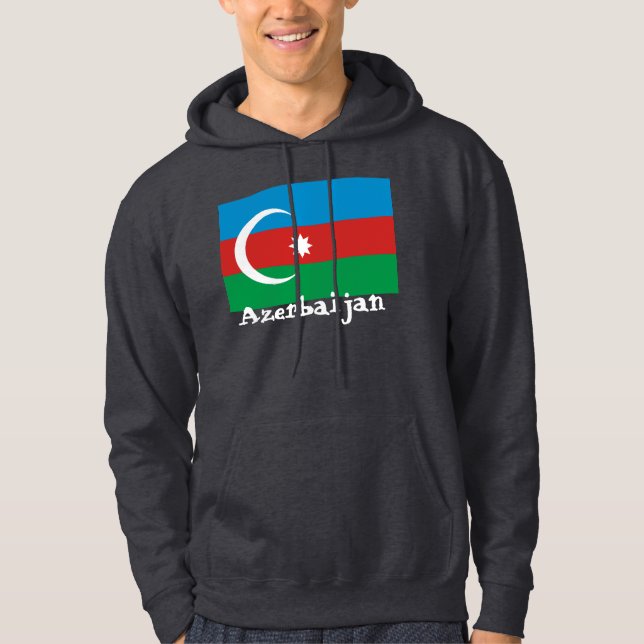 Azerbaijan with flag hoodie (Front)