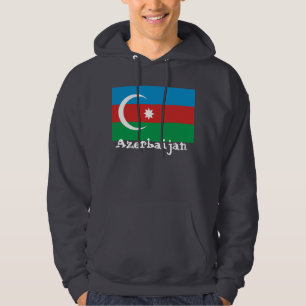 Azerbaijan with flag hoodie