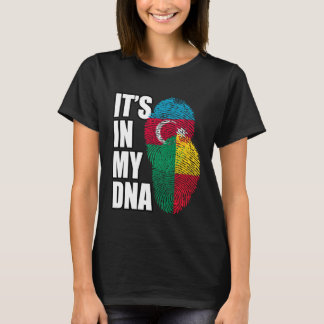 Azerbaijani And Beninese Mix DNA Flag Heritage T-Shirt