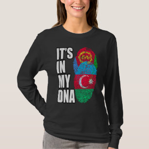 Azerbaijani And Eritrean Mix DNA Flag Heritage T-Shirt