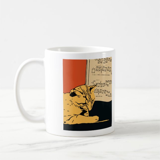 AZI Piano Cat mug (Left)