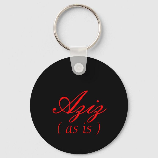 Aziz, ( as is ) key ring (Front)