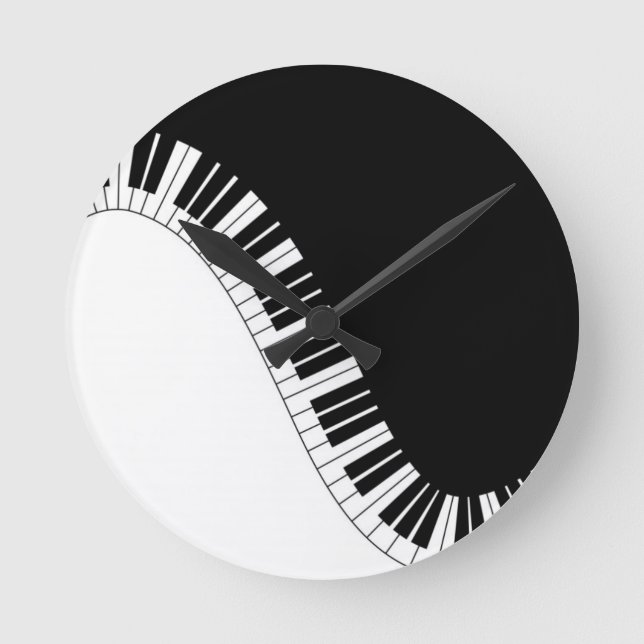 Aziza Keyboard Instruments Round Clock (Front)