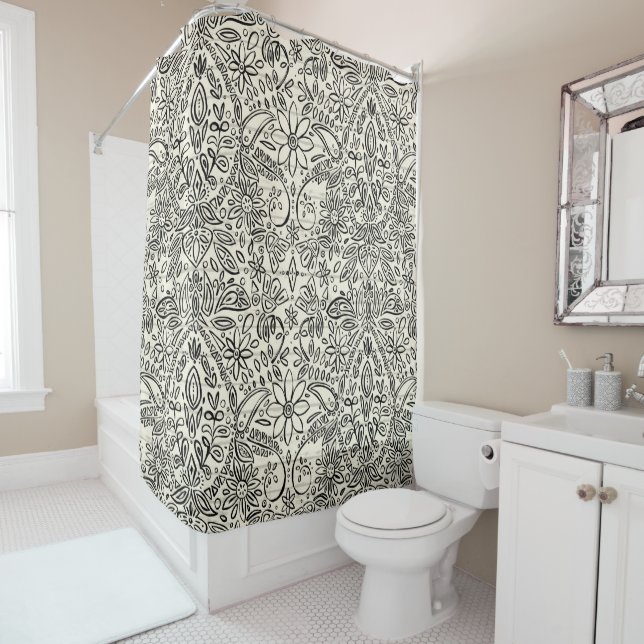 aziza mono shower curtain (In Situ)
