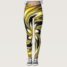 Aziza Yellow And Black Leggings