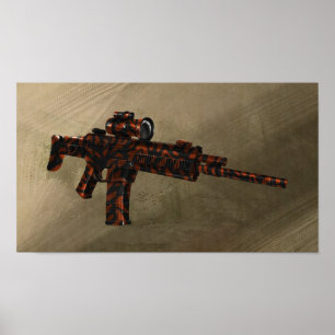 Azmodeus Red Camo ACR Rifle, Poster