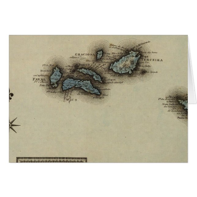Azore Islands Atlas Map (Front Horizontal)