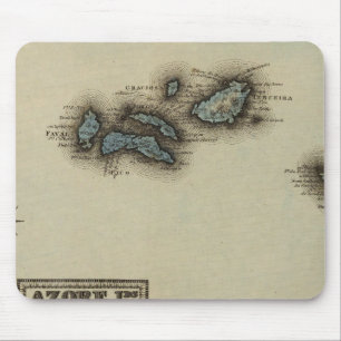 Azore Islands Atlas Map Mouse Mat