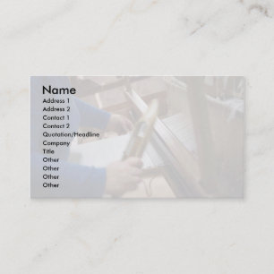 Azorean craftswoman weaving business card