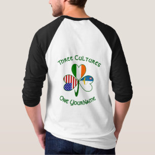 Azorean Irish American Shamrock Flag T-Shirt