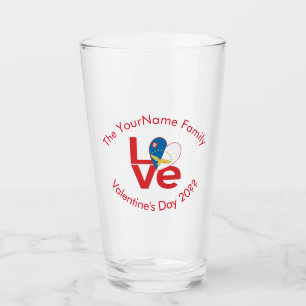 Azorean LOVE Hearth Flag Valentine Personalised Glass