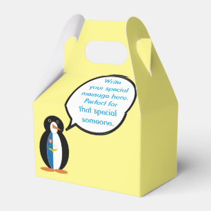 Azorean Talking Ms Penguin Personalised Favour Box