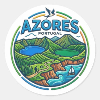 AZORES CLASSIC ROUND STICKER